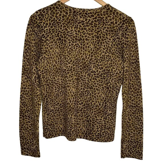 Jones New York Sport Leopard Print Sweater S Knit Top - Picture 5 of 11